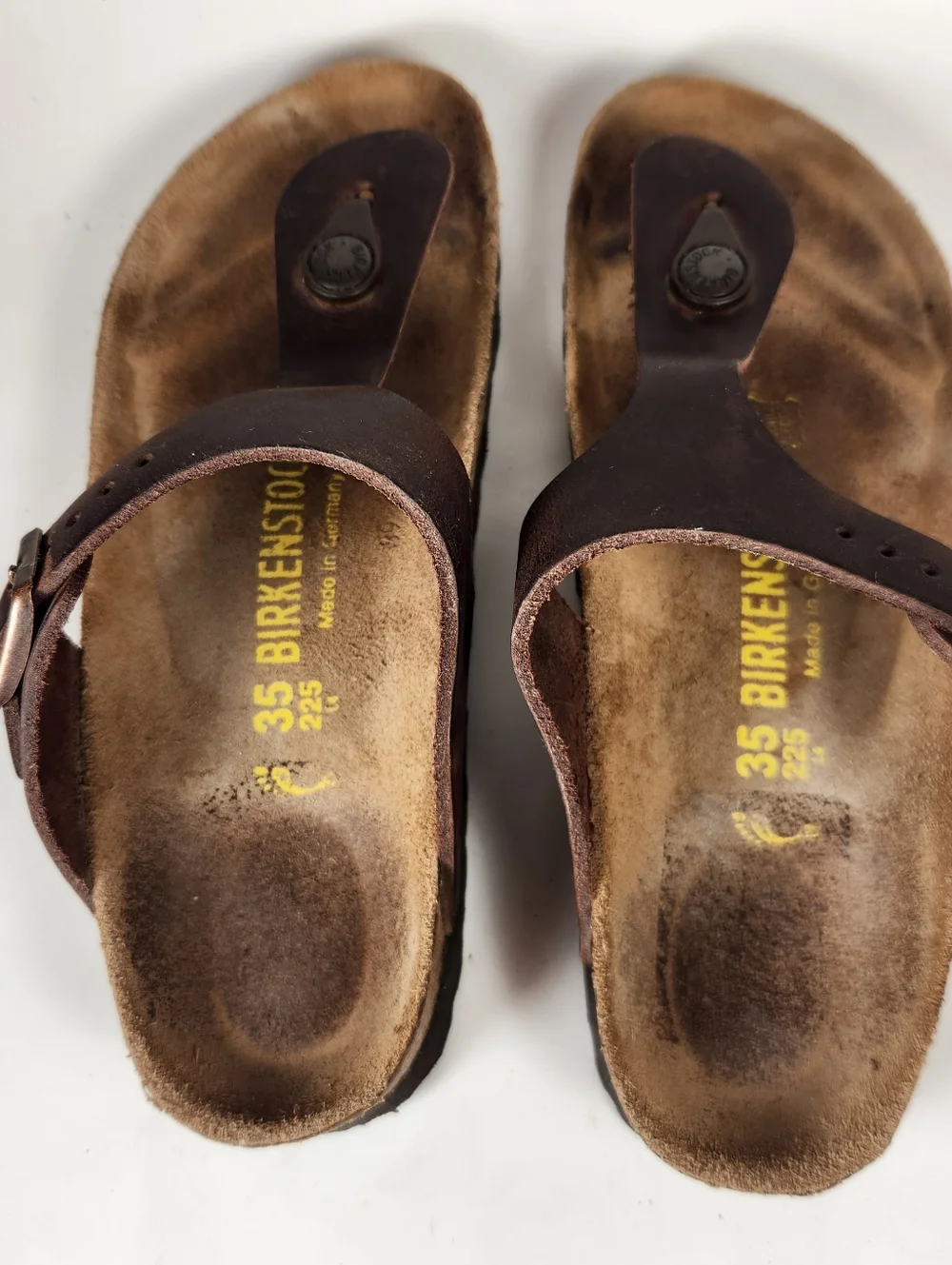 BIRKENSTOCK Women's Gizeh Sandal 5.5 EU 36 Brown Leather Boho Shoes - Picture 9 of 10
